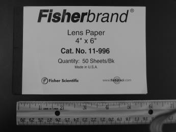 Other Equipment and supplies you will find in the biology teaching laboratory: Lens Paper Lens paper should be used for the scopes.
