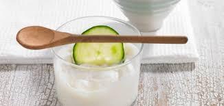 Cooling Cucumber Yogurt Mask This mask is a go to for when you need some cooling down, whether you got too much sun or have dry irritated skin.