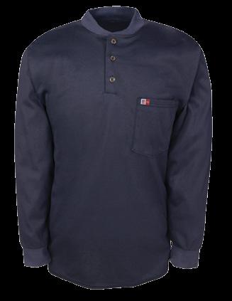 LONG SLEEVE HENLEY AVAILABLE IN 2 COLORS & 2 FABRICS MADE IN USA / COMFORTABLE RIB KNIT COLLAR & CUFFS / RELAX FIT / 3 BUTTONS FRONT CLOSURE / 1 LEFT CHEST POCKET / TAGLESS NECK