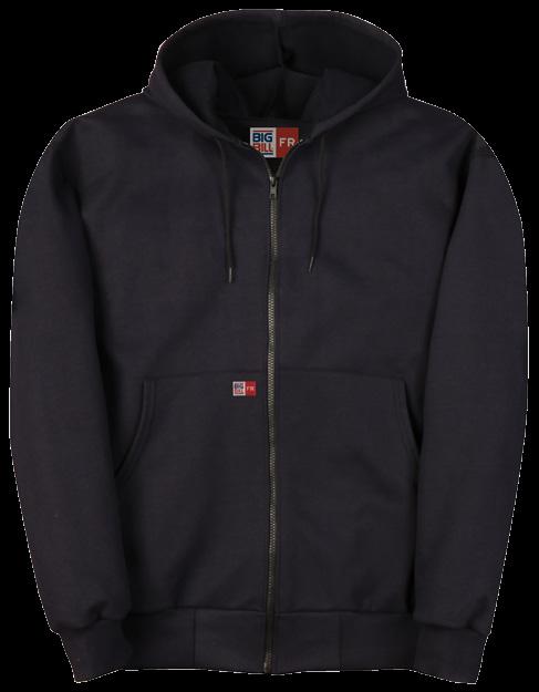HOODED SWEATSHIRT AVAILABLE IN 1 COLOR & 1 FABRIC MADE IN CANADA / RELAX FIT / ADJUSTABLE HOOD WITH FR STRING / RIB KNIT CUFFS / FRONT ZIPPER CLOSURE / KANGAROO FRONT POCKET / UL CERTIFICATION