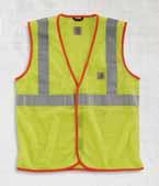 High-Visibility Class 2 Vest 100501 100% polyester mesh Left-chest pocket with pen stall Hook-and-loop closure Triplestitched main seams Meets ANSI Class 3, Level 2 visibility standards, 3M