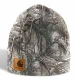ACCESSORIES Acrylic Watch Hat 100% acrylic, stretchable rib-knit fabric Carhartt label sewn on front A18 Face Mask 100% acrylic stretchable rib-knit fabric Thinsulate Flex 40g insulation for warmth