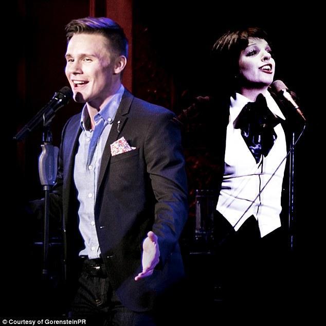 +11 Imitation game: At the 'Seth Sikes Sings Liza Minnelli' event in Liza's honor on Saturday, singer Seth Sikes (left) performed some of Minnelli's