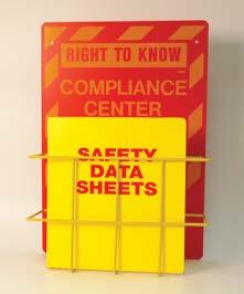 Right-To-Know Centers and Signs Safety Data Sheet Binders Part Number Description Ring Size 1-11 12+ RTK21 White 2