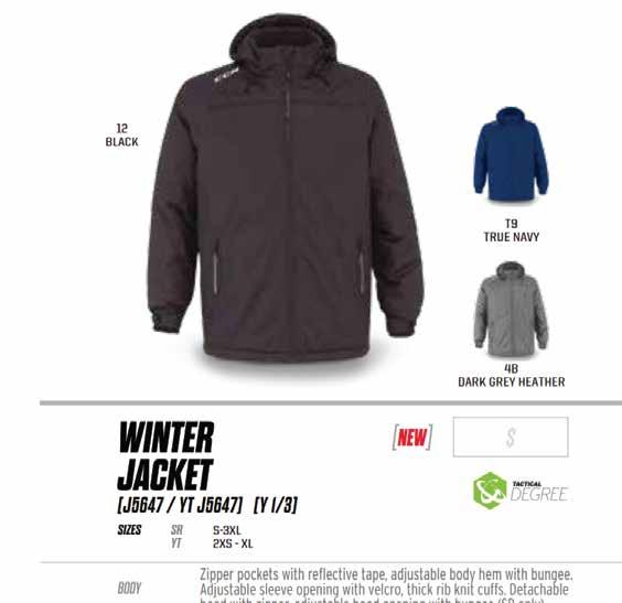 CANADA SPORTSWEAR MELTON JACKET 80% Wool / 20% Nylon Inner zippered storm flap with knit collar for comfort and style. 5 Button closure and quilted lining for added warmth.