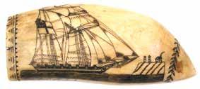 *15. FINE SCRIMSHAW TOOTH BY THE BRITTANIA ENGRAVER.