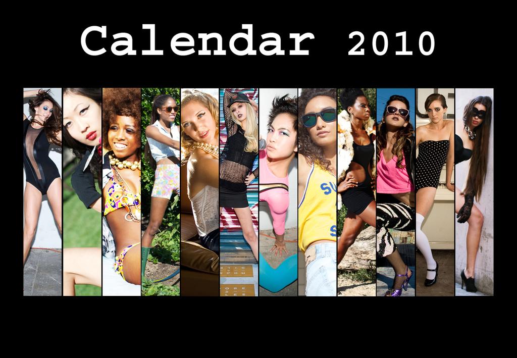 December 01, 2009 Promotional compilation image featuring all twelve Charity Fashion Show models as they appear in the 2010 Calendar.