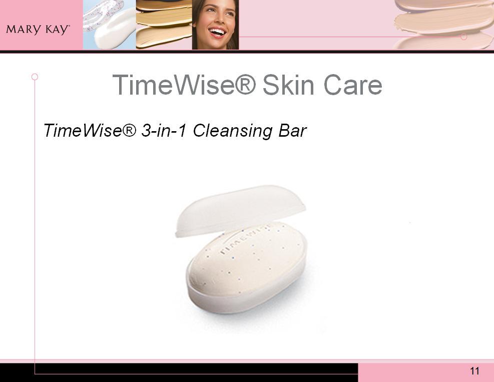 The TimeWise 3-in-1 Cleansing Bar is another cleansing option within the TimeWise product line.