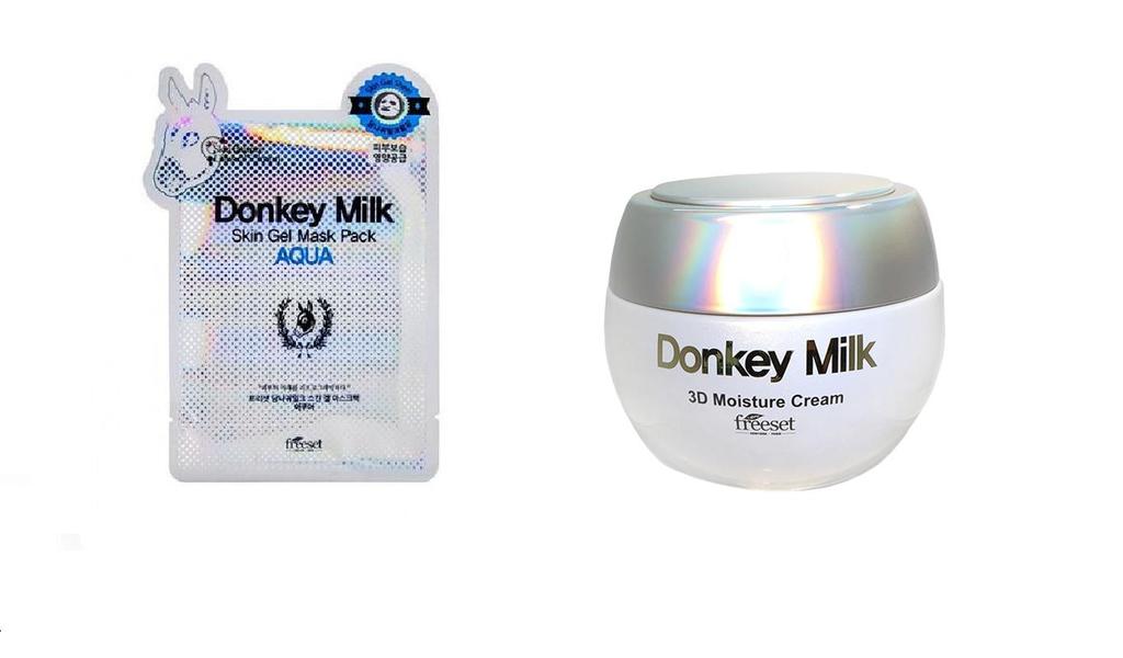 Donkey Milk Contains several vitamins and milk fats. Good for dry and dehydrated skin.