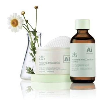 ARBONNE INTELLIGENCE GENIUS NIGHTLY RESURFACING PADS & SOLUTION Our nightly skin resurfacing pads with a fresh pour active solution deliver the ingredients in their most active form to remove the