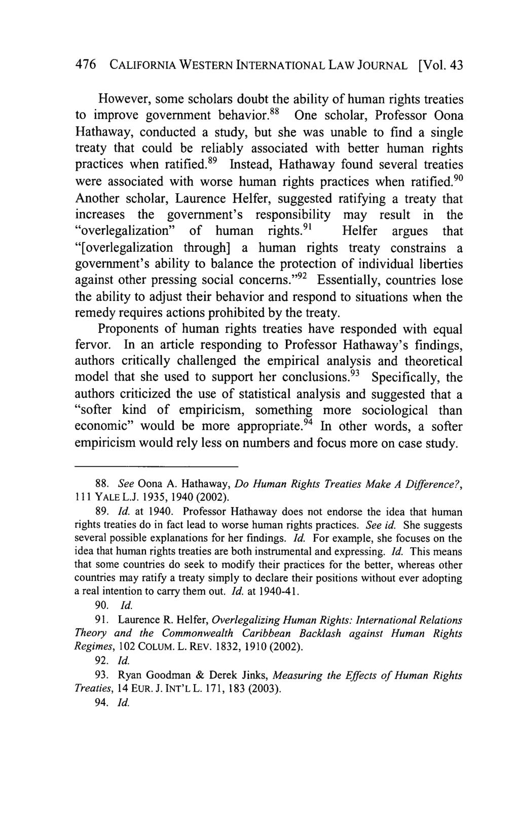 California Western International Law Journal, Vol. 43 [2012], No. 2, Art. 5 476 CALIFORNIA WESTERN INTERNATIONAL LAW JOURNAL [Vol.