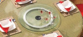 LAZY SUSAN The addition of a Lazy Susan to your dining set completes the social dining