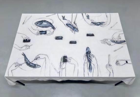 Kinder Surprise ink on fabric, 60 65 cm, 2015