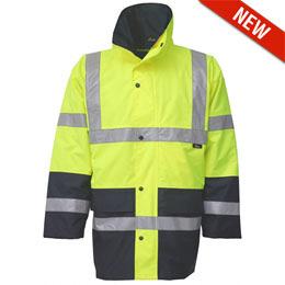 softshell material Full length zip front fastening with chest pocket EN471 Class 3 Polyester lining Taped seams