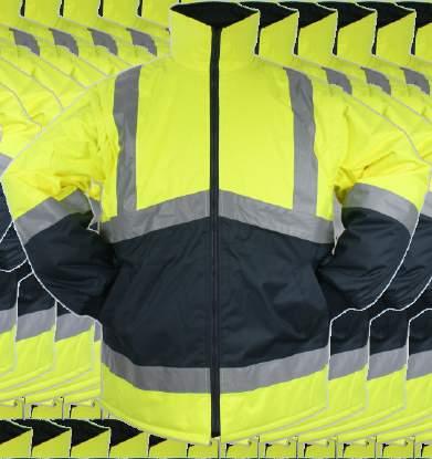SAFETY WORKWEAR COLLECTION SLD6221 HI-VIS 4 IN 1 EXPLORE JACKET Outer Jacket: 100%