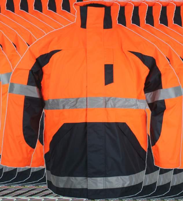 SAFETY WORKWEAR COLLECTION SLD562 HI-VIS TRAFFIC JACKET 100% polyester oxford fabric, milky coating 180g/m² hollow cotton padding lining