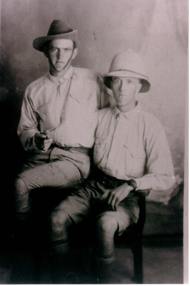 Photo of Edgar with his best friend Clarence Cavey (Photo kindly supplied by Diane Thompson) Diane informed me that Edgar loved his sister Olive & asked his best friend Clarence Cavey to look after