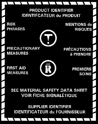 Labels MSDS Three Main Parts Supplier Label Workplace Label Labels Worker Training Supplier Label The name of the product