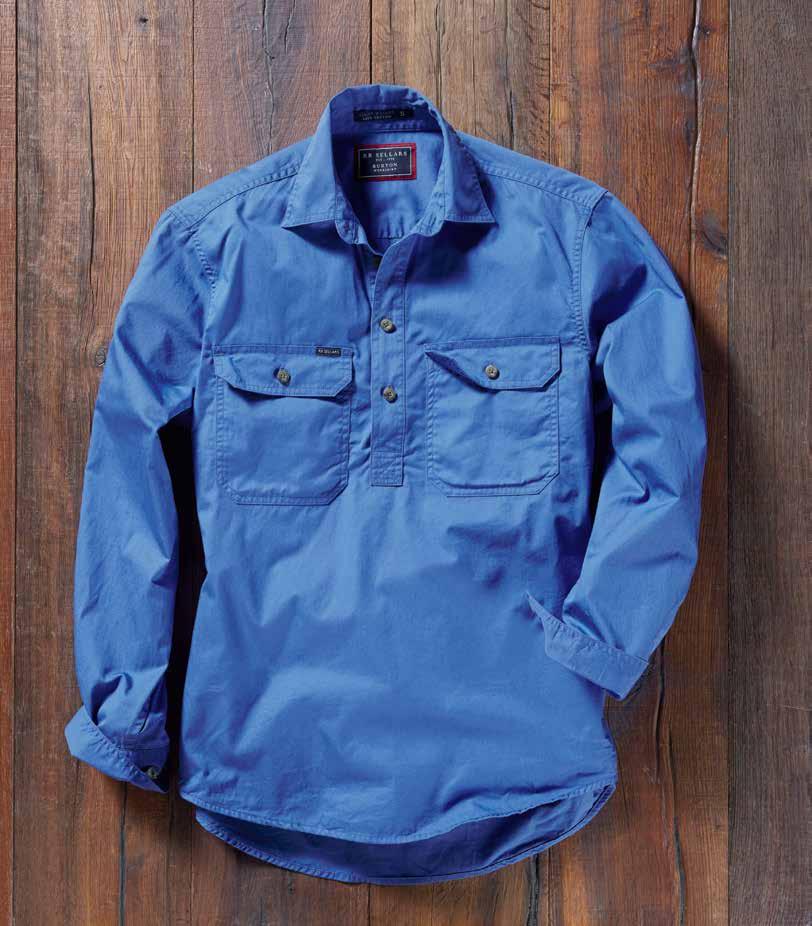 THE ANATOMY OF RB WORKSHIRTS MEN'S BURTON 100% COTTON DRILL 3 FABRIC WEIGHTS 1. LIGHT WEIGHT 150g FOR HOT WORK 2. MID WEIGHT 200g FOR HEAVIER WORK 3.