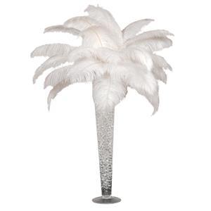 Centerpiece Rentals 24 trumpet vase with 15-18 feathers; with choice of colored