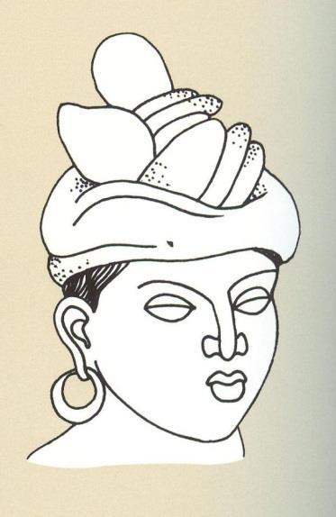 disc-type earrings, the lambanams, and tikkas on the forehead.