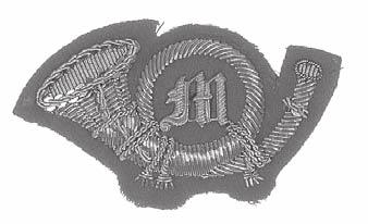 00 MC24A M1868-1876 OFFICERS FATIQUE CAP ORNAMENT, Die Struck