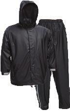 RAIN JACKET SIZE: L - 2XL Two front pockets 35 mil PVC over GEAR