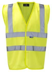 Conforms to EN471 Class 2 using fluorescent and retroflective materials. Reflective bands over shoulders and body. V neck.