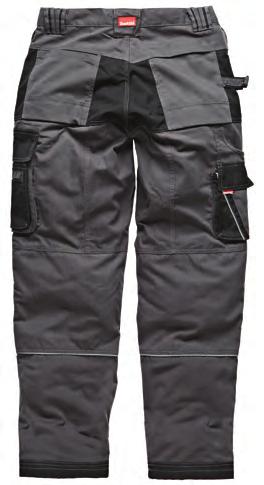 Fully d work trousers.