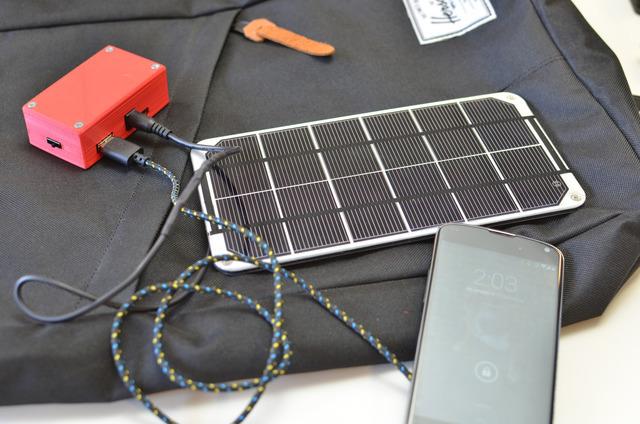 Wear it! Most of our large solar panels have four mounting screws that make it easy to affix to any bag.