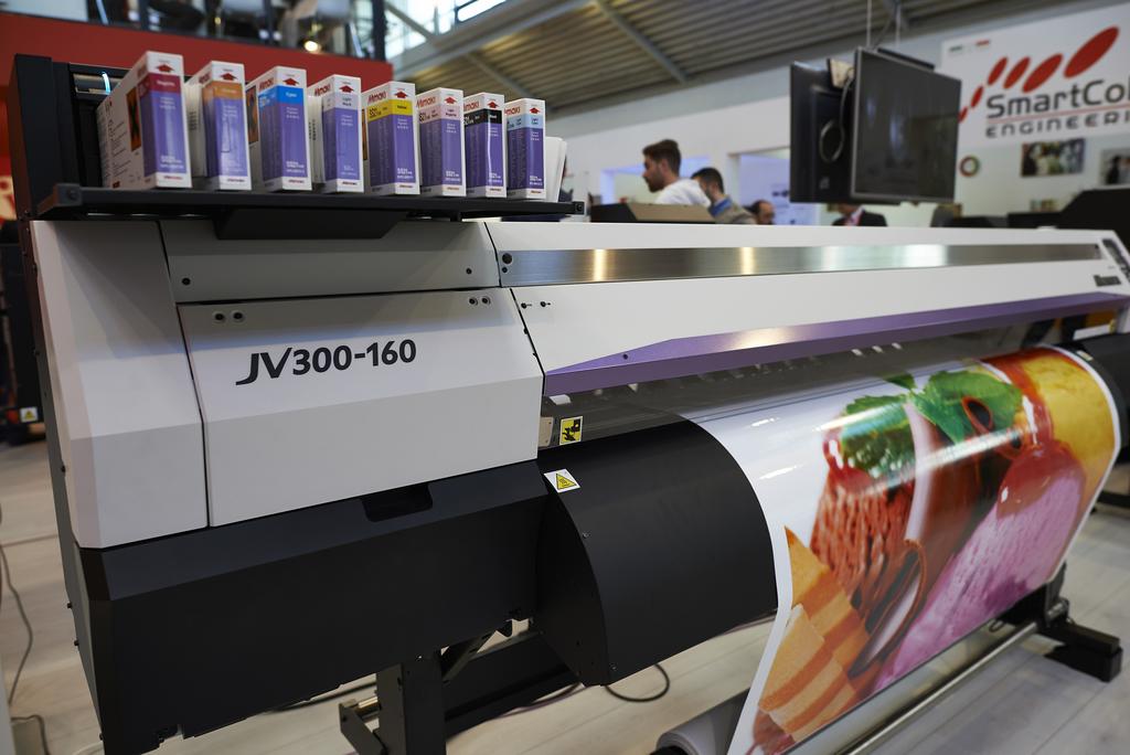 Wild Format Solvent inks, as used on this Mimaki JV300, are a cost-effective way of producing graphics suitable for outdoor applications, and are likely to be around for a long time, despite