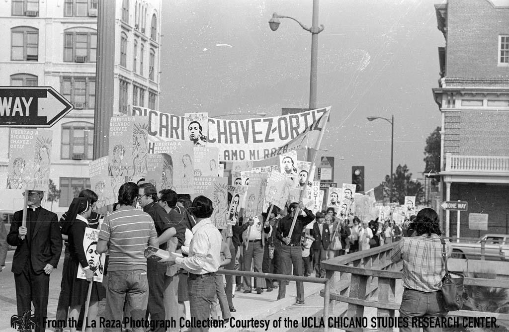 March in support of Ricardo Chavez Ortiz in downtown Los Angeles La