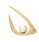 Property from a Private Collection, Stevens Point, Wisconsin $1,500-2,500 288 a Modernist Yellow Gold and cultured Pearl Brooch, Ed Wiener,