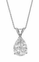 454 456 alternate view 455 454 a White Gold and treated Diamond Pendant, containing one pear shape diamond weighing approximately 6.11 carats.