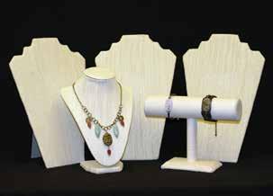Linen Display Set Included in this set are four necklace forms and one bracelet holder (jewelry not included).