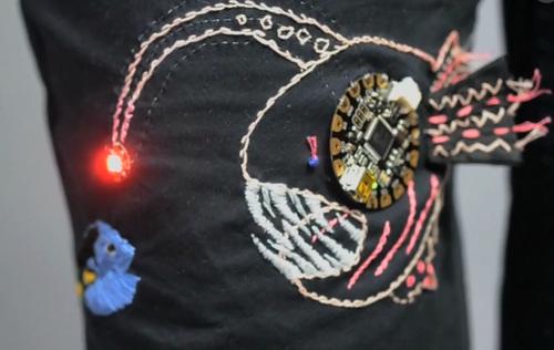 Light-Up Angler Fish Embroidery Created by Becky