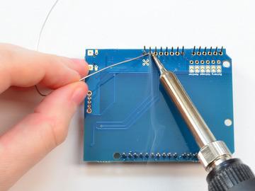 Now you can solder the remaining header pins! Check your work, especially the power (5V) and GND pads!