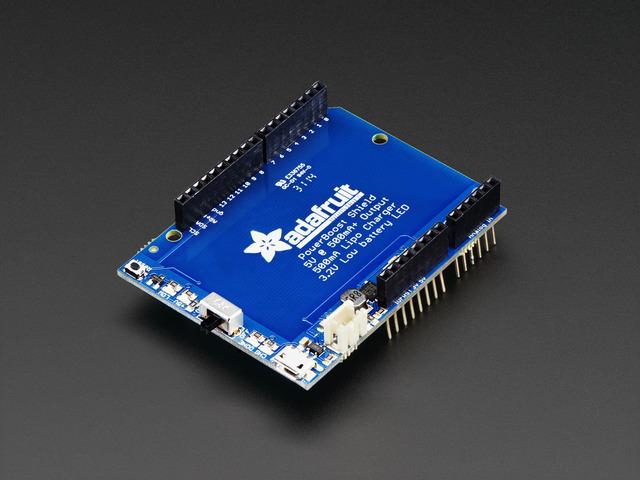 Overview What's a project if it's trapped on your desk? Now you can take your Arduino anywhere you wish with the PowerBoost shield!