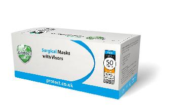 Face Masks Protect TM Fluidshield Face Masks ox of 50 For protection against airborne particles.