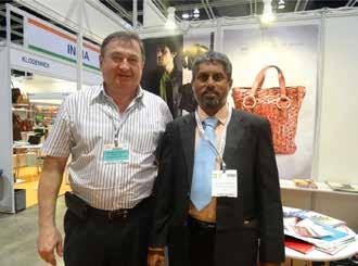 Mr. A. Fayaz Ahmad, Assistant Director-CLE with Mr. Viladimir KRUPOCHKIN, Director of Business Development, MOSSHOES, Moscow Mr.