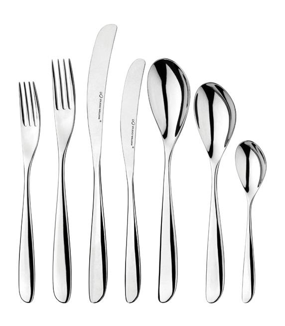 Olive Cutlery USING BEAUTIFULLY REFINED ASYMMETRIC LINES OLIVE CHALLENGES THE APPEARANCE OF TRADITIONAL CUTLERY AND BRINGS PERSONALITY TO THE DINING TABLE.