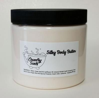 Shea Butter, Stearic Acid, Jojoba Oil, Cetyl Alcohol, Carbomer, Optiphen Plus, Fragrance Available in 8oz or 16oz $15 or $21 This lotion contains no