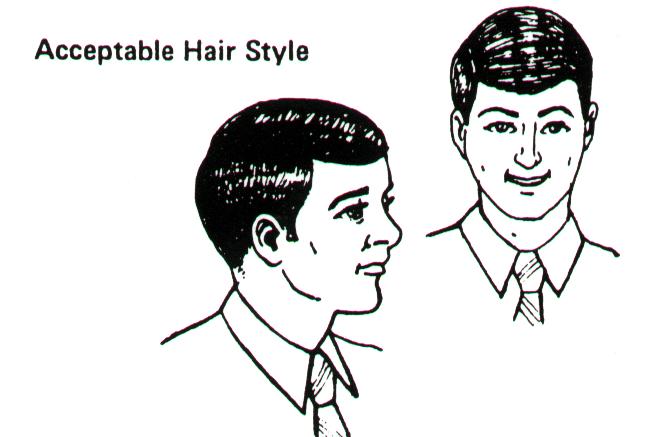 A. Male students may not change the natural color of their hair by dying, bleaching or any other method. B.