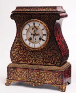 400-500 493 Henry Marc a Paris, an inlaid rosewood mantel clock with an eight-day duration movement striking the hours and half-hours on a bell with an outside countwheel, the backplate stamped with