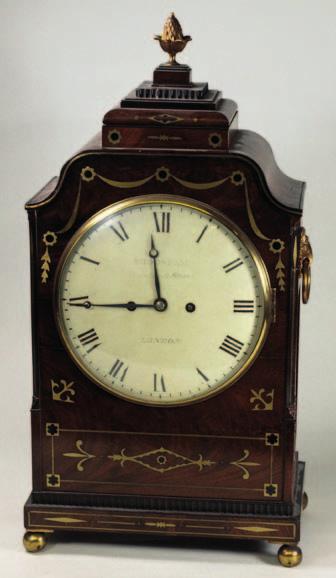 504 504 Frodsham, London, a decorative mahogany bracket clock with an eight-day duration, double fusee movement striking the hours on a bell, the backplate engraved with the maker s name Frodsham,