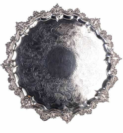 Lot 268 George III silver salver, maker Thomas Crouch I and John