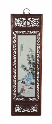 Lot 678 Lot 679 Chinese porcelain panel in carved frame R6 000 R8 000 Chinese porcelain panel in carved frame R6 000 R8 000