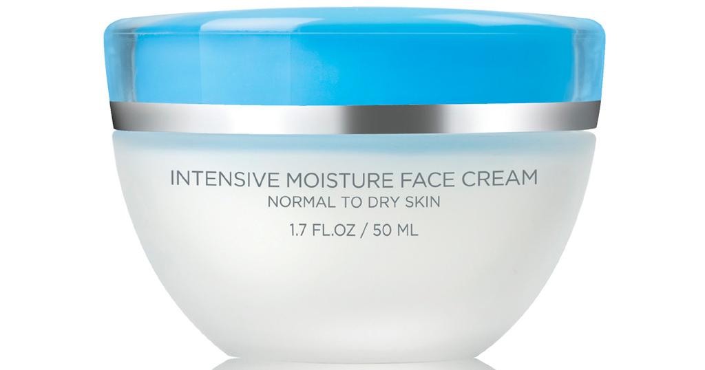 MOISTURIZERS INTENSIVE MOISTURE FACE CREAM A silky smooth formula that combines Grapeseed Oil, Chamomile Extract, and Vitamins A and E with minerals