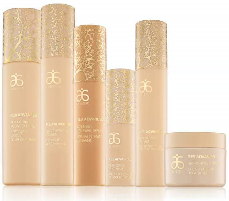 RE9 Advanced Collection Story Formulated with innovative botanical stem cell technology along with algae extract, peptides and botanicals, the products contain ingredients to provide clinically