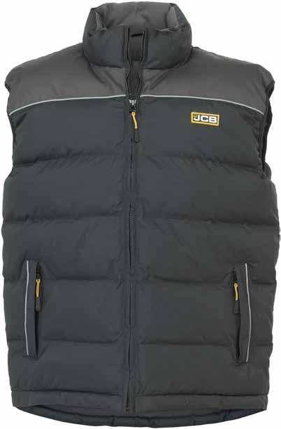 SUDBURY Body Warmer C-BU Well-padded for additional warmth Durable oxford fabric on shoulders High visibility piping Thermal fleece lining for warmth Two lower zipped hand warmer pockets Two inner